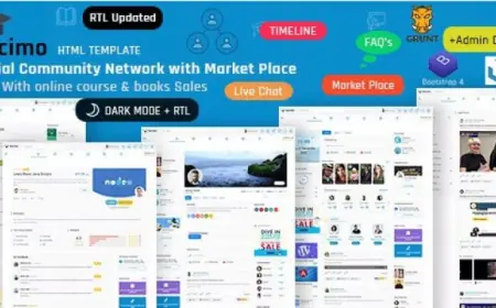 Socimo - Social Online Community Network & LMS Ecommerce Template Free