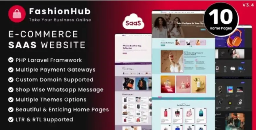 FashionHub SaaS | eCommerce Website Builder For Seamless Online Business