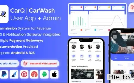 CarQ - Car Wash Marketplace SAAS User Flutter App & Laravel Admin Panel