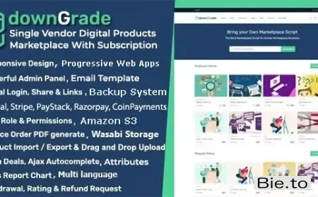 downGrade - Single Vendor Digital Marketplace With Subscription