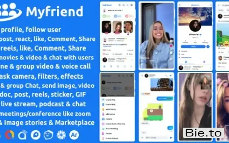Myfriend - Friend Chat Post Tiktok Follow Radio Group ecommerce Zoom Live clone social network app
