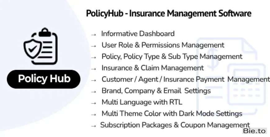 PolicyHub - Insurance Management Software