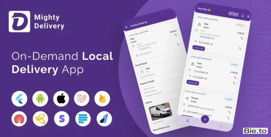 MightyDelivery - On Demand Local Delivery System Flutter App