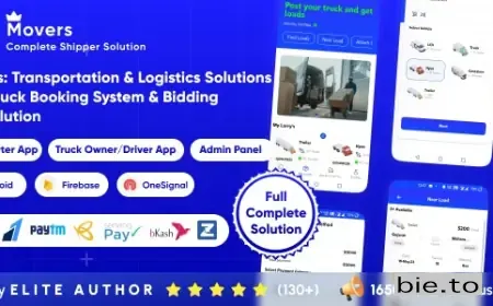 Movers - Online Load, Truck Booking & Lorry, Bid, Cargo, Logistics Transport Services Full Solution