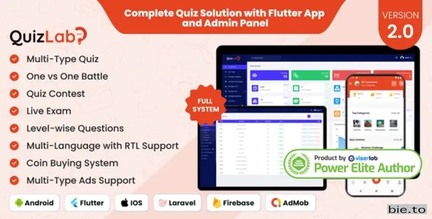 QuizLab - Complete Quiz Solution with Flutter App and Admin Panel