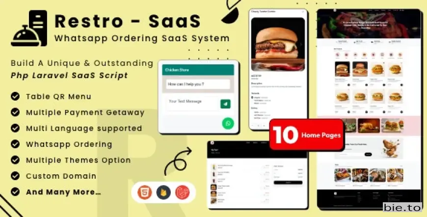 Restro SaaS - Multi Restaurant Online WhatsApp Food Ordering System SaaS