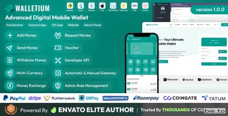 Walletium - Digital Wallet and Payment Gateway Full Solution