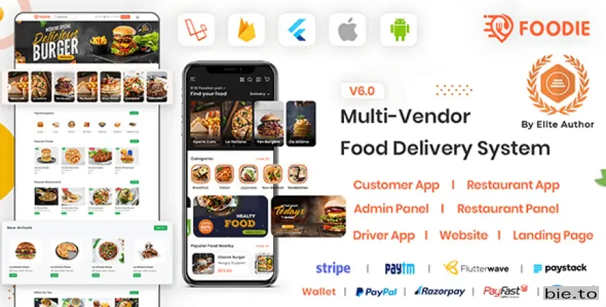 Foodie - UberEats Clone - Food Delivery App - Multiple Restaurant Food Delivery Flutter App