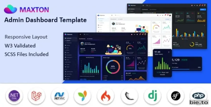 Maxton - Admin & Dashboard: A Versatile Solution Across Multiple Frameworks