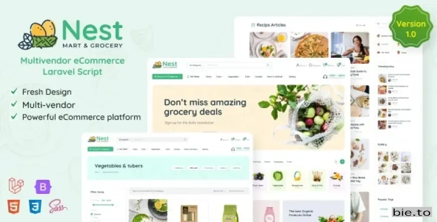 Nest - Multivendor Organic & Grocery Laravel eCommerce