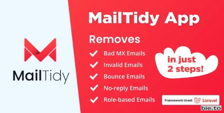 MailTidy - Email List Cleaner SAAS Application