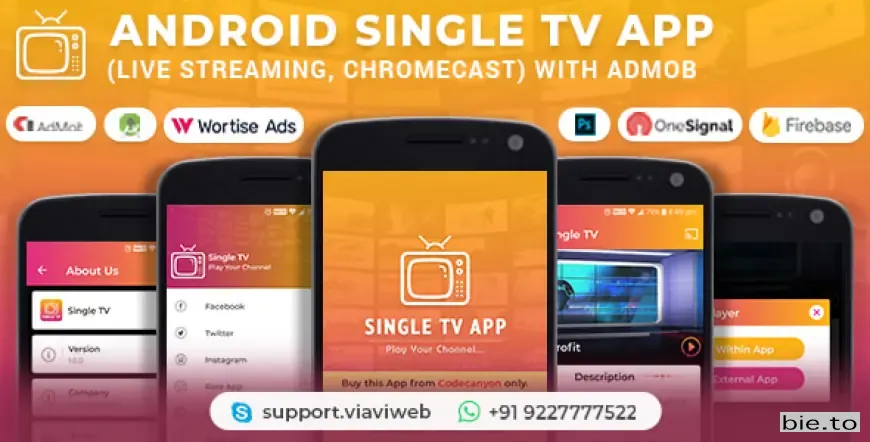 Android Single TV App (Live Streaming, Chromecast) with Admob