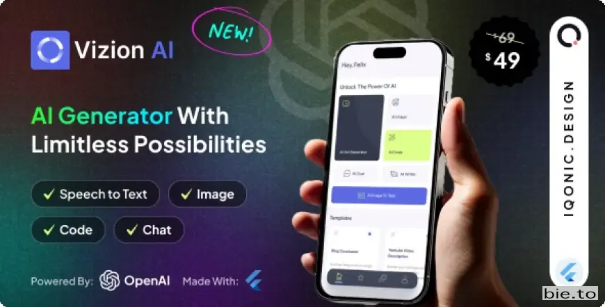 Vizion AI - AI Creator App with Flutter with ChatGPT-4o