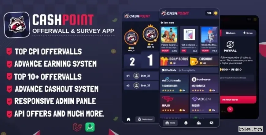 CashPoint Offers & Survay App with Admin Panel