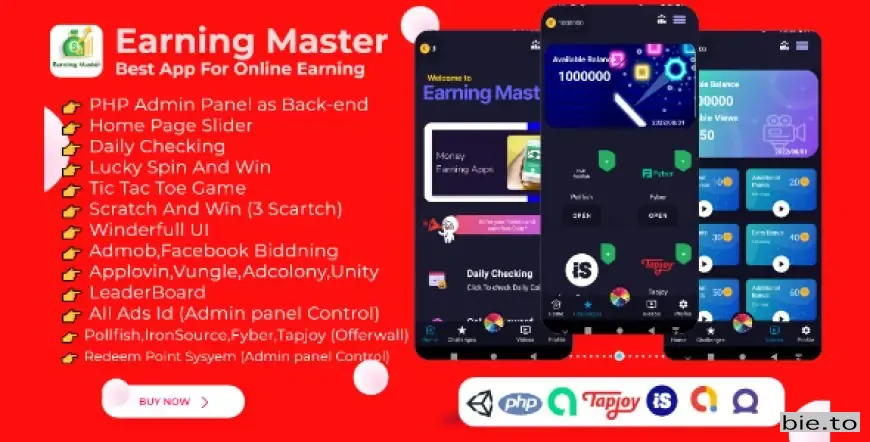 Earning Master - Android Rewards Earning App With Admin Panel