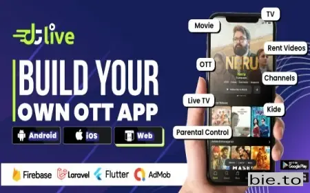 DTLive - Movie, TV Show, OTT, Live TV, Streaming Flutter App (Android, iOS, Web) with Admin Panel