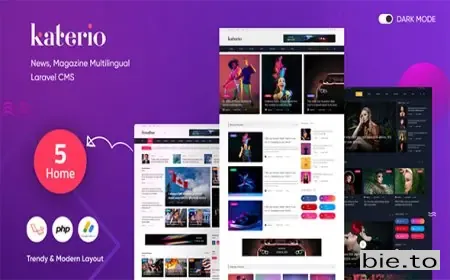 Katerio - News, Magazine Multilingual Laravel CMS