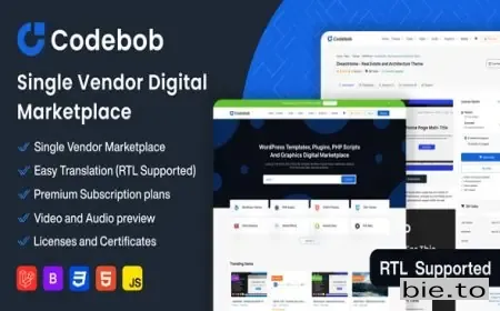 Codebob- Single-Vendor Digital Marketplace