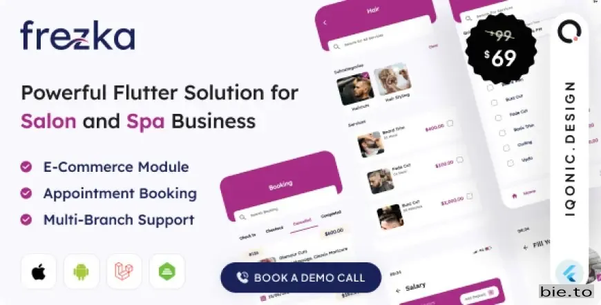 Frezka - Software for Salons and Spa Businesses (Flutter + Laravel)