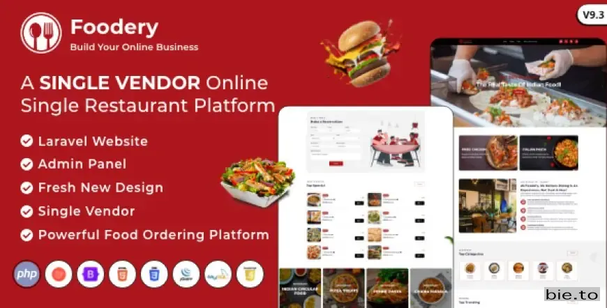 Foodefy - Single Restaurant Online Food Ordering Laravel Website Platform