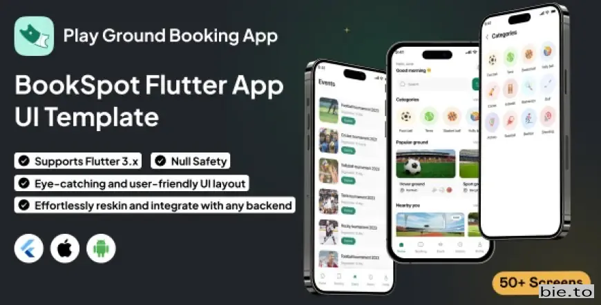 BookSpot UI Template - Play Ground Booking App