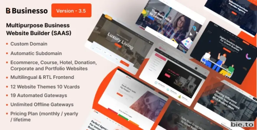 Businesso - Business Website Builder SAAS (Multitenancy)