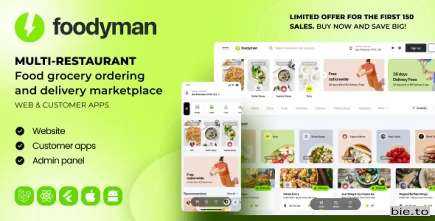 Foodyman - Multi-Restaurant Food and Grocery