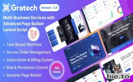 Gratech- Multi-Business Services with Advanced Page Builder & Workflow Tools
