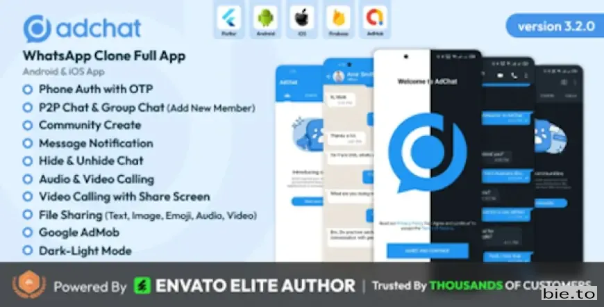 AdChat - WhatsApp Clone Android & iOS app