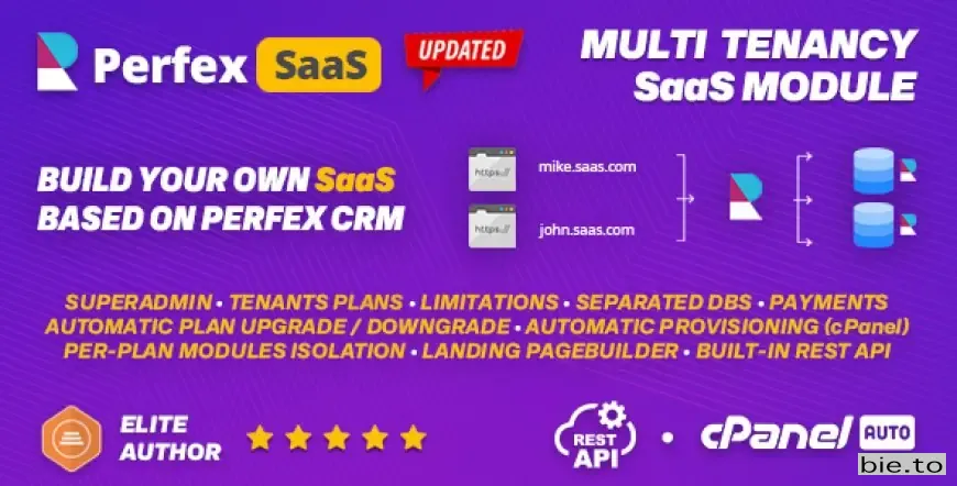 SaaS module for Perfex CRM - Multi Tenancy Support