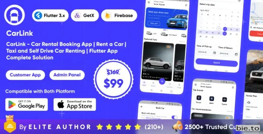 CarLink - Car Rental Booking App - Rent a Car - Taxi and Self Drive Car Renting - Complete Solution