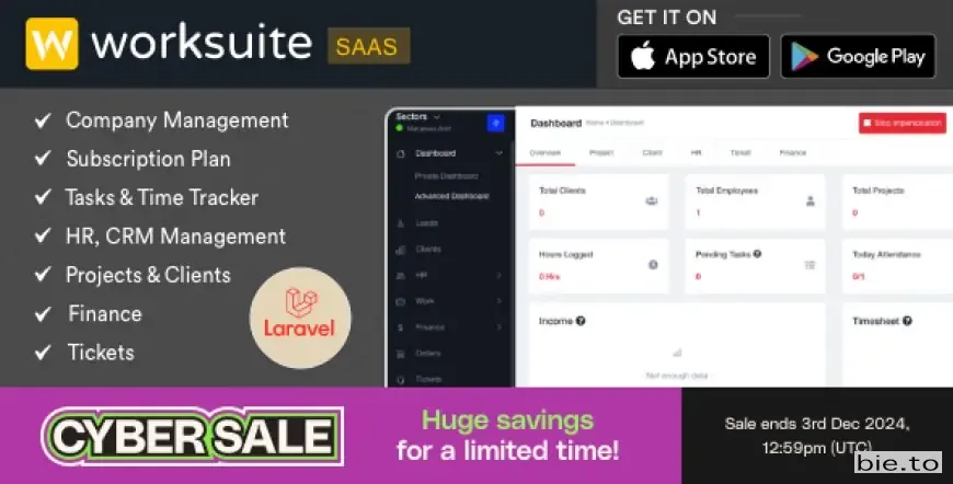 Worksuite Saas - HR, CRM and Project Management