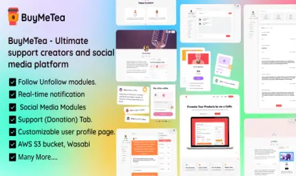 BuyMeTea - The best way for creators and artists to accept support and membership from their fans.