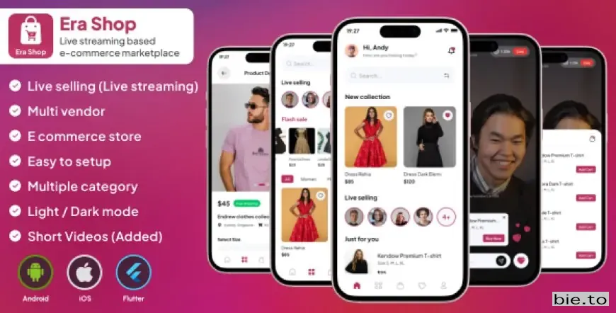Era Shop - Live Streaming, Short Video based E-commerce Store Multi Vendor