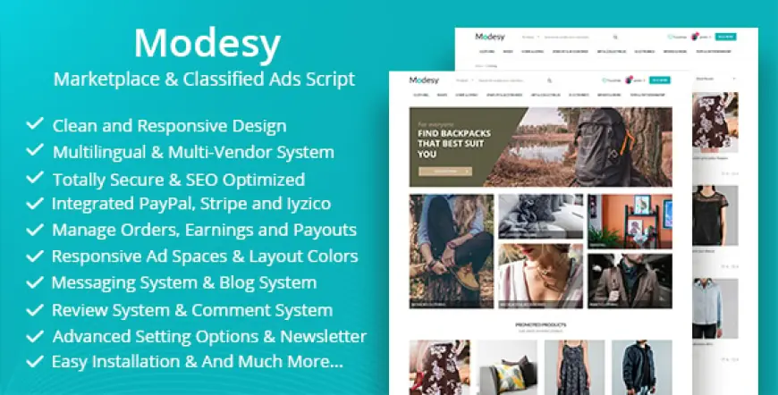 Modesy - Marketplace & Classified Ads Script