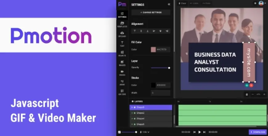 Pmotion - Javascript Animated GIF and Video Maker