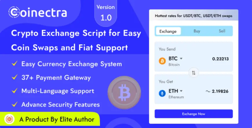 Coinectra - Buy, Sell and Crypto Currency Exchange Script