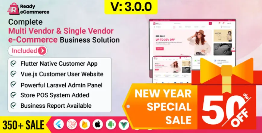 Ready eCommerce - Complete Multi Vendor eCommerce Mobile App, Customer Website with Store POS