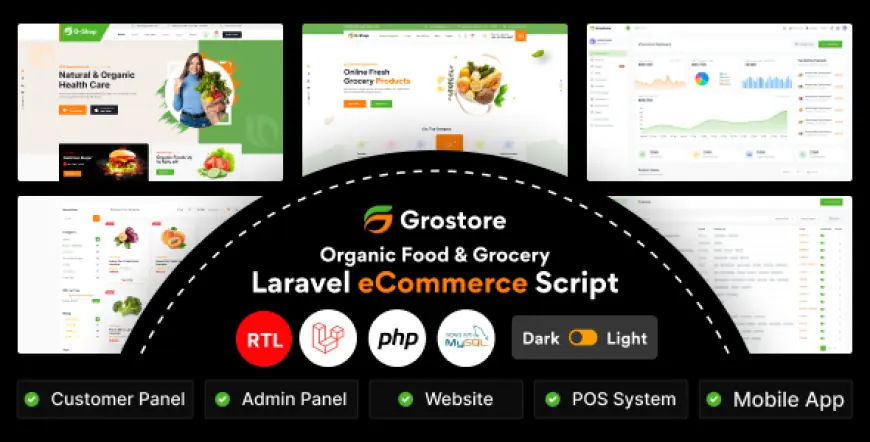 GroStore - Food & Grocery Laravel eCommerce with Admin Dashboard