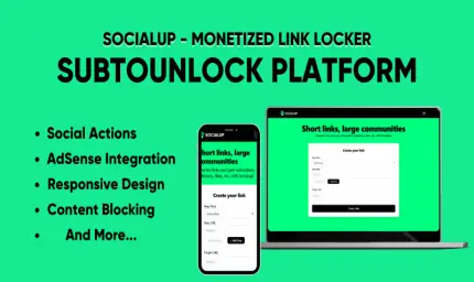 SocialUp - Monetized Social Unlock Link