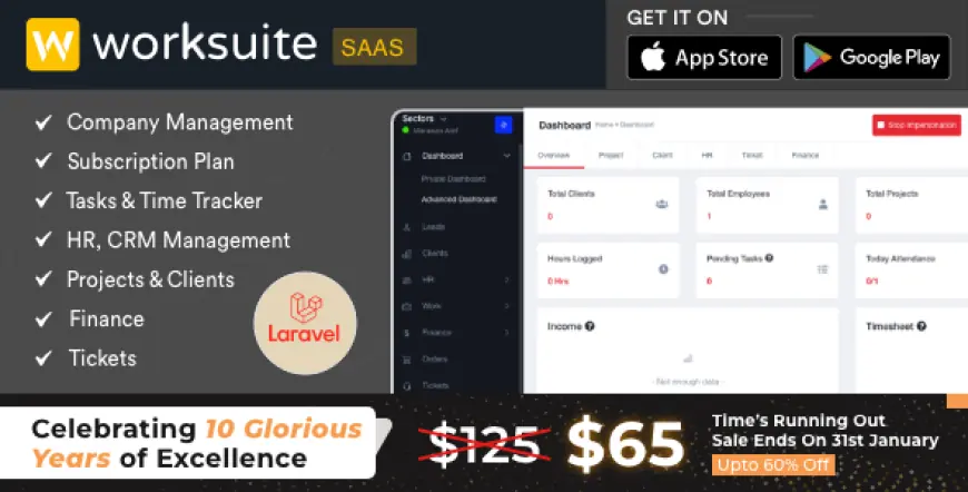 Worksuite Saas - HR, CRM and Project Management