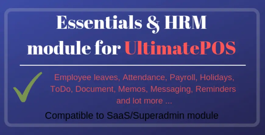 Essentials & HRM (Human resource management) - Module for UltimatePOS