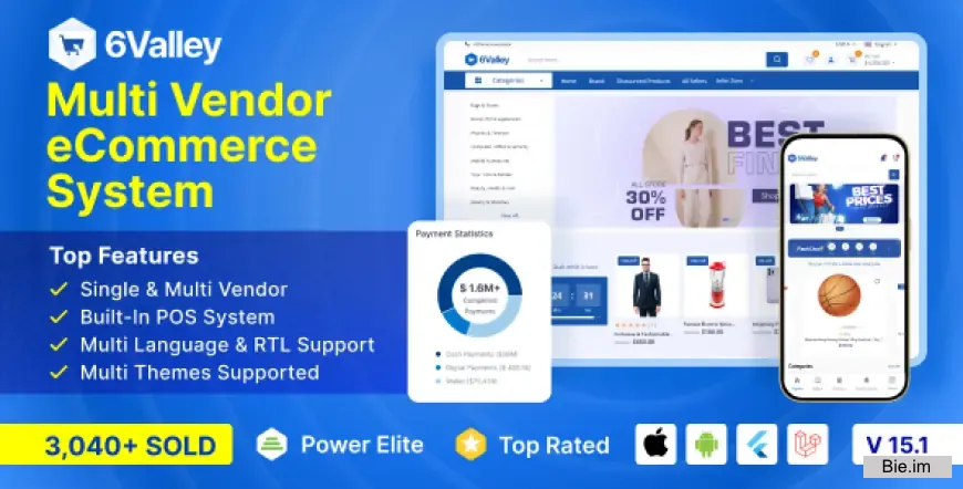 6valley - Multi-Vendor E-commerce - Complete eCommerce Mobile App, Web, Seller and Admin Panel