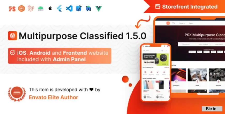 PSX - Multipurpose Classified Flutter App with Frontend and Admin Panel