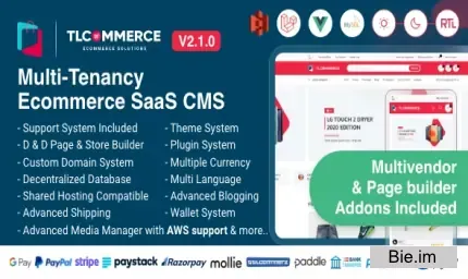 TLCommerce SaaS | Laravel & VueJS Powered Multi-Tenancy Ecommerce SaaS CMS