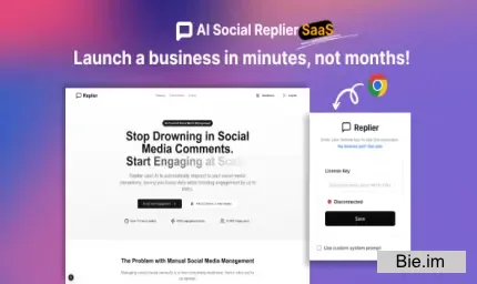 AI Social Replier SaaS - GPT Response Generator