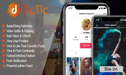 TicTic - IOS media app for creating and sharing short videos