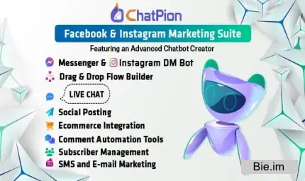 ChatPion: AI Chatbot for Facebook, Instagram, eCommerce, SMS/Email & Social Media Marketing (SaaS)