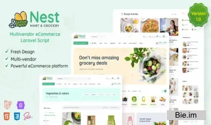 Nest v1.25.7 - Multivendor Organic & Grocery Laravel eCommerce - nulled