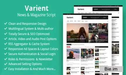 Varient – News & Magazine Script